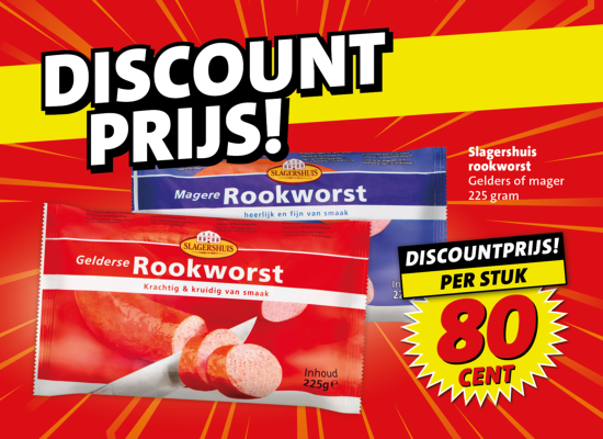 80 cent Slagershuis rookworst